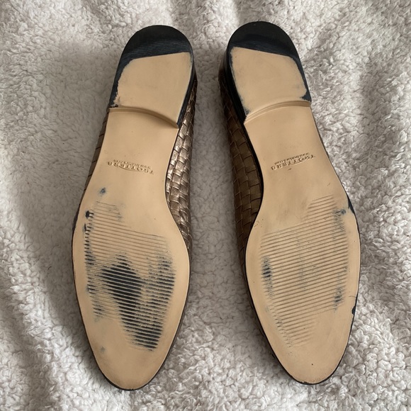 Trotters Liz woven metallic leather loafers size 10S - Picture 8 of 11
